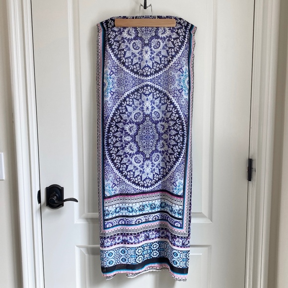 EXPRESS Boho Pattern Maxi Skirt w/ High Slits, Size: M - Picture 1 of 5